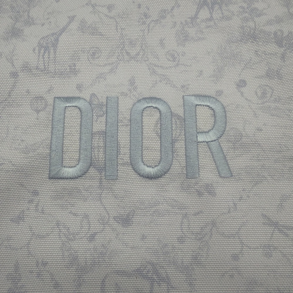 Authentic Dior Beauty VIP GWP White Blue Drawstring Pouch Toile De Jouy Safari - Picture 2 of 11